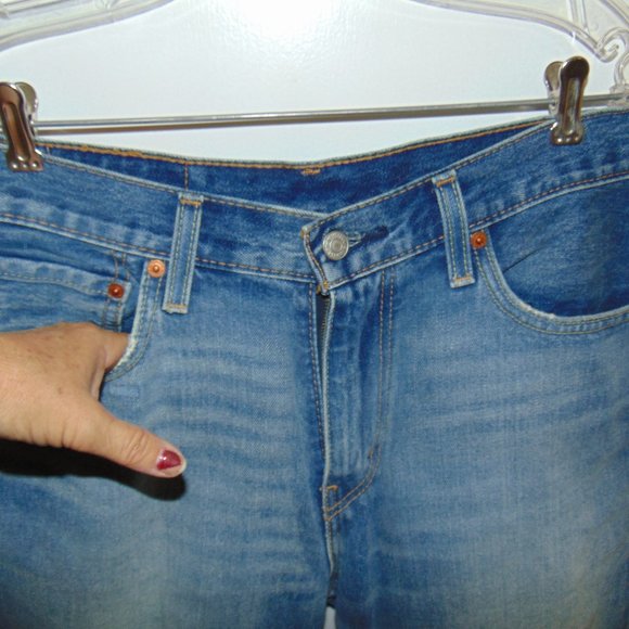 VTG Y2K Levi's 569 Womens High Waist Blue Denim Jeans Mom Shorts Size 29 - Picture 3 of 7